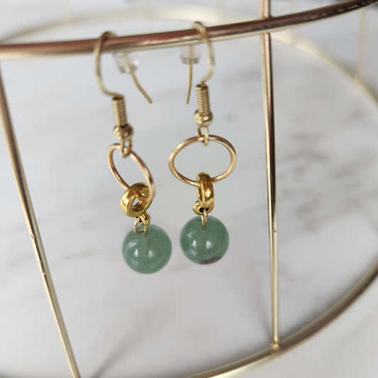 Green Aventurine Earrings | Heart Chakra