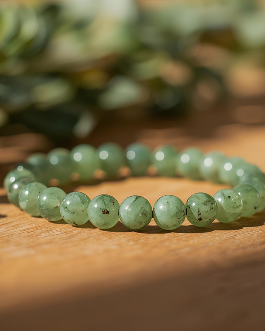 Prehnite Bracelet | Heart & Solar Plexus Chakra