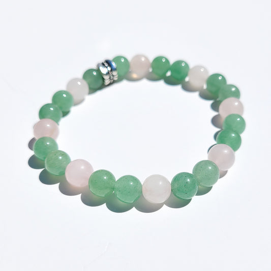 Rose Quartz & Green Aventurine Bracelet| 8mm | Heart Chakra